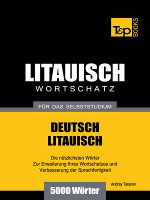 cover image of Deutsch-Litauischer Wortschatz für das Selbststudium
